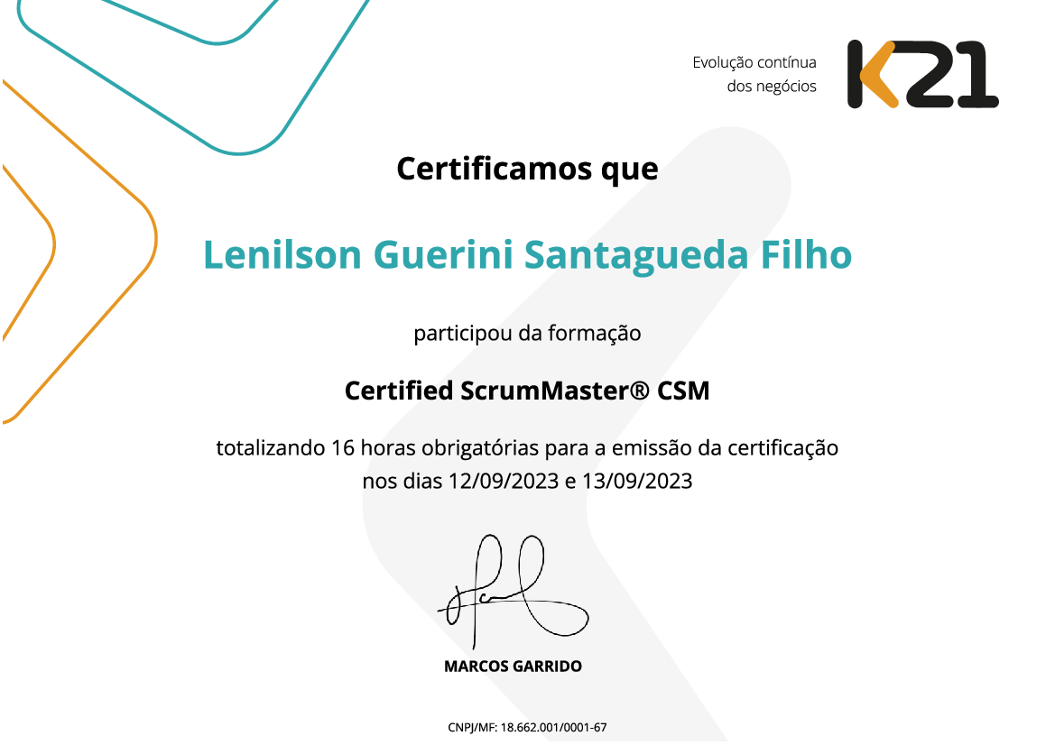 Certificado K21